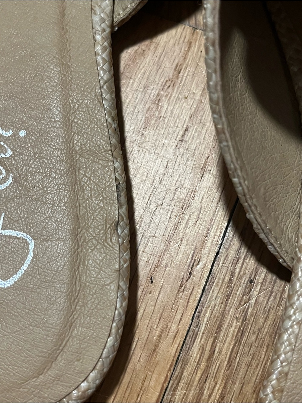 YNOT? Beige Woven Pointed Toe Mule Flats Size 8 | Buckle Accent Slip-On - Picture 6 of 7